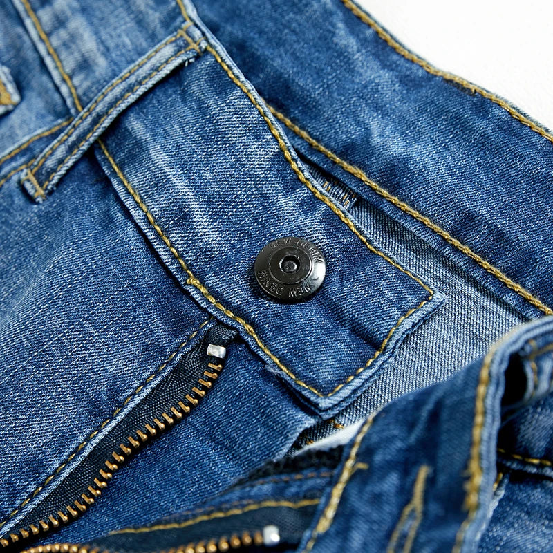 2024 Summer New Men's Denim Shorts Classic Black Blue Thin Section Fashion Slim Business Casual Jeans Shorts Male Brand