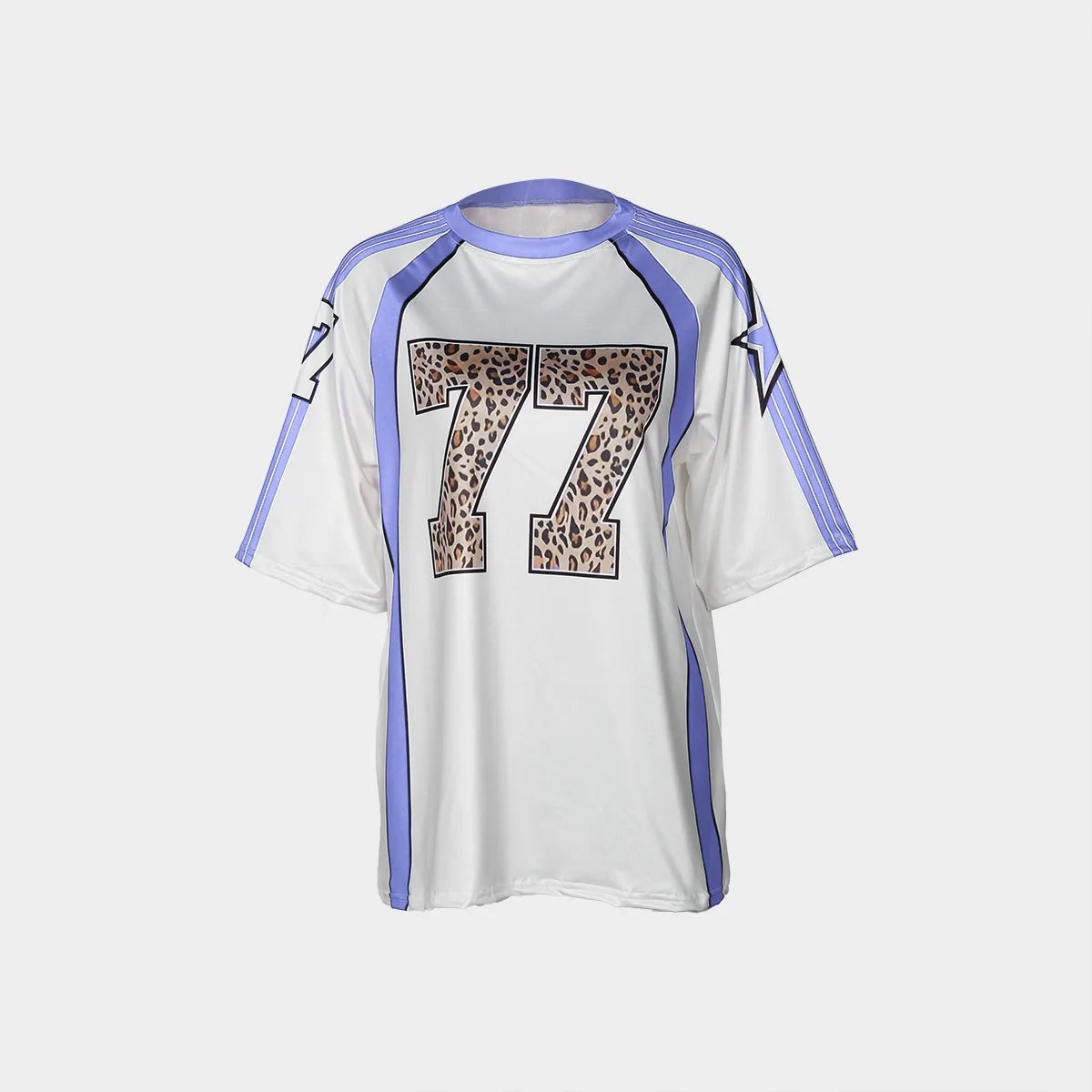 HLJ&GG Fashion Y2K Letter Leopard Puffy Mini Skirts Two Piece Sets Women Round Neck Short Sleeve Top + Skirts Outfits Streetwear