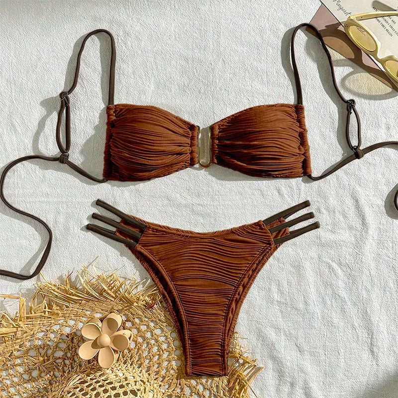 New Sexy Bikinis 2025 Swimsuits Swimwear Push Up Beach Swim Wear Bathing Suits Brazilian Bikini Set Pool Bather