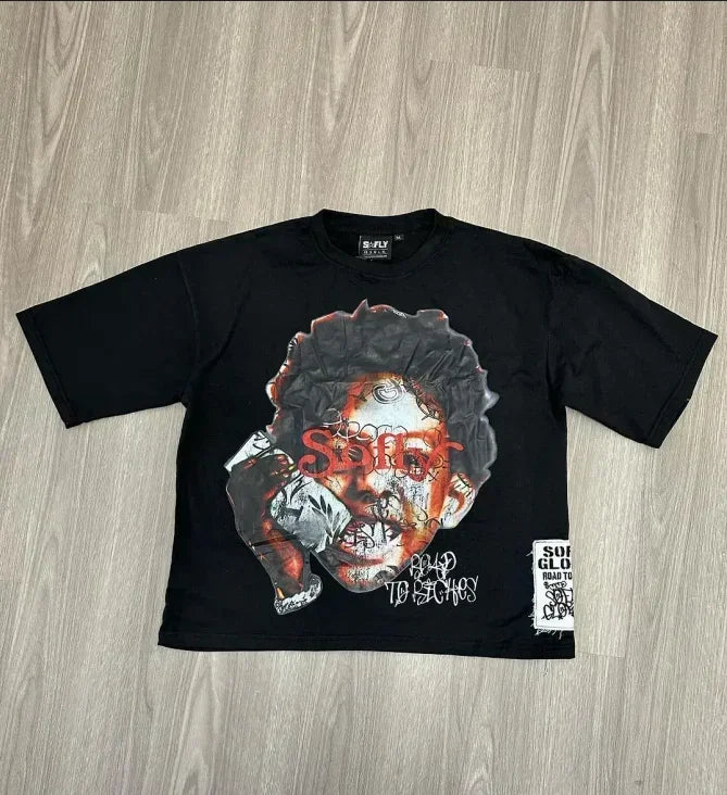 Ladies Y2k personality trend garbage pure cotton sleeveless vest summer street punk beach style casual daily basic top