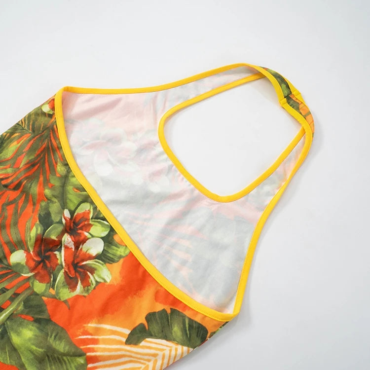 STYLISH LADY Comtrast Color Printed 2 Piece Set Women Halter Backless Crop Top and Drawstring Shorts Suits 2025 Street Outfits