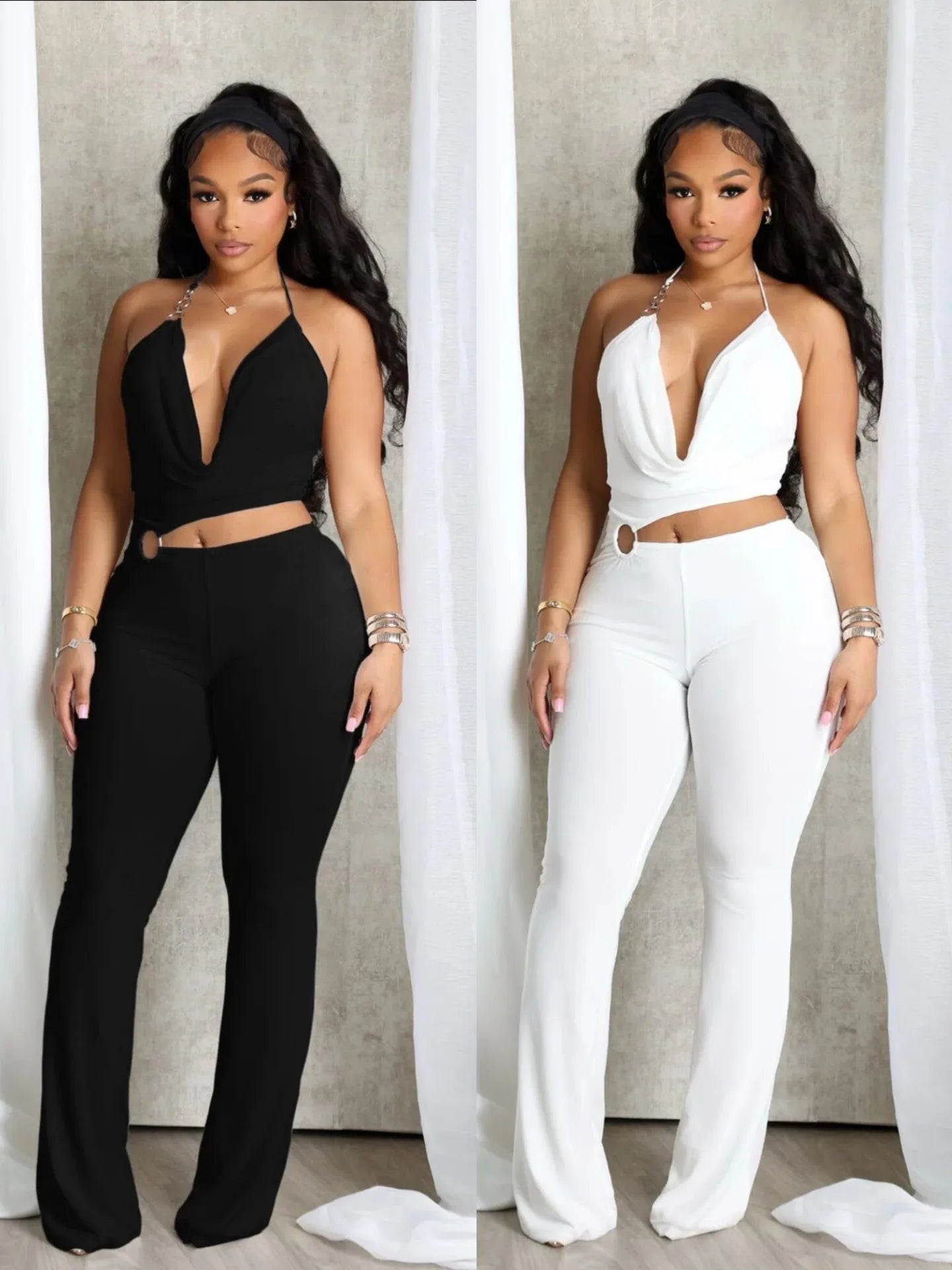 HLJ&GG Y2k Sexy Bodycon Jumpsuit for ladies Halter Sleeveless Backless Hollow Out Rompers, Streetwear Overalls 2025 Summer