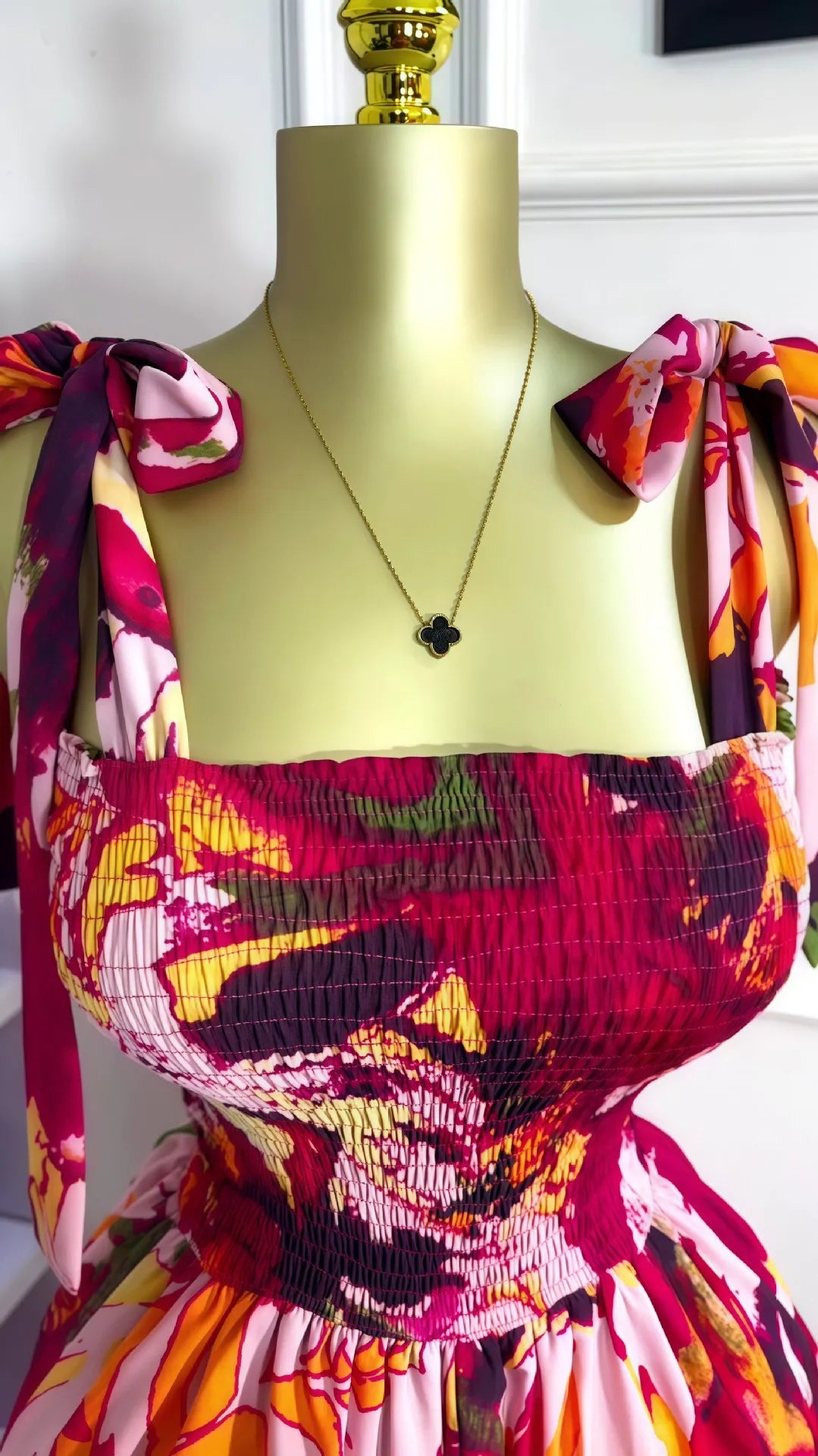 CM.YAYA Leaf Printed Women Bowknot Shoulder Sleeveless Jumpsuits 2025 Summer Beach Boho Holiday Outfits One Piece Suit Romper