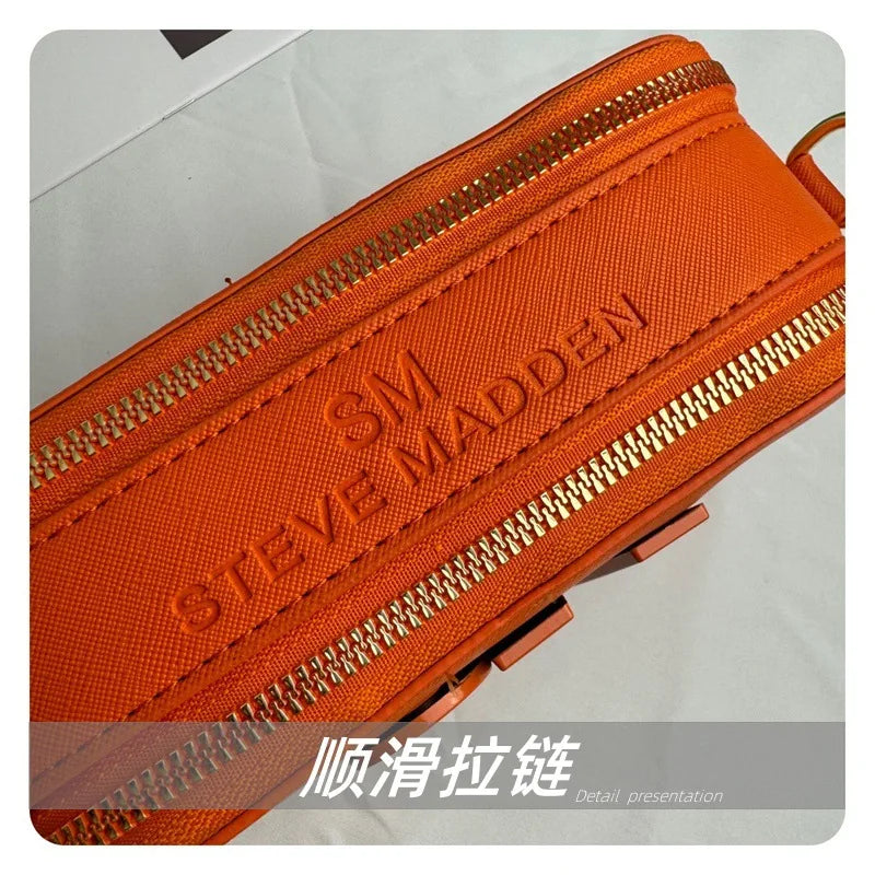 2024 Spring/Summer New Fashion Camera Bag with Wide Shoulder Strap, Lettering, Small Square Bag, Crossbody Bag