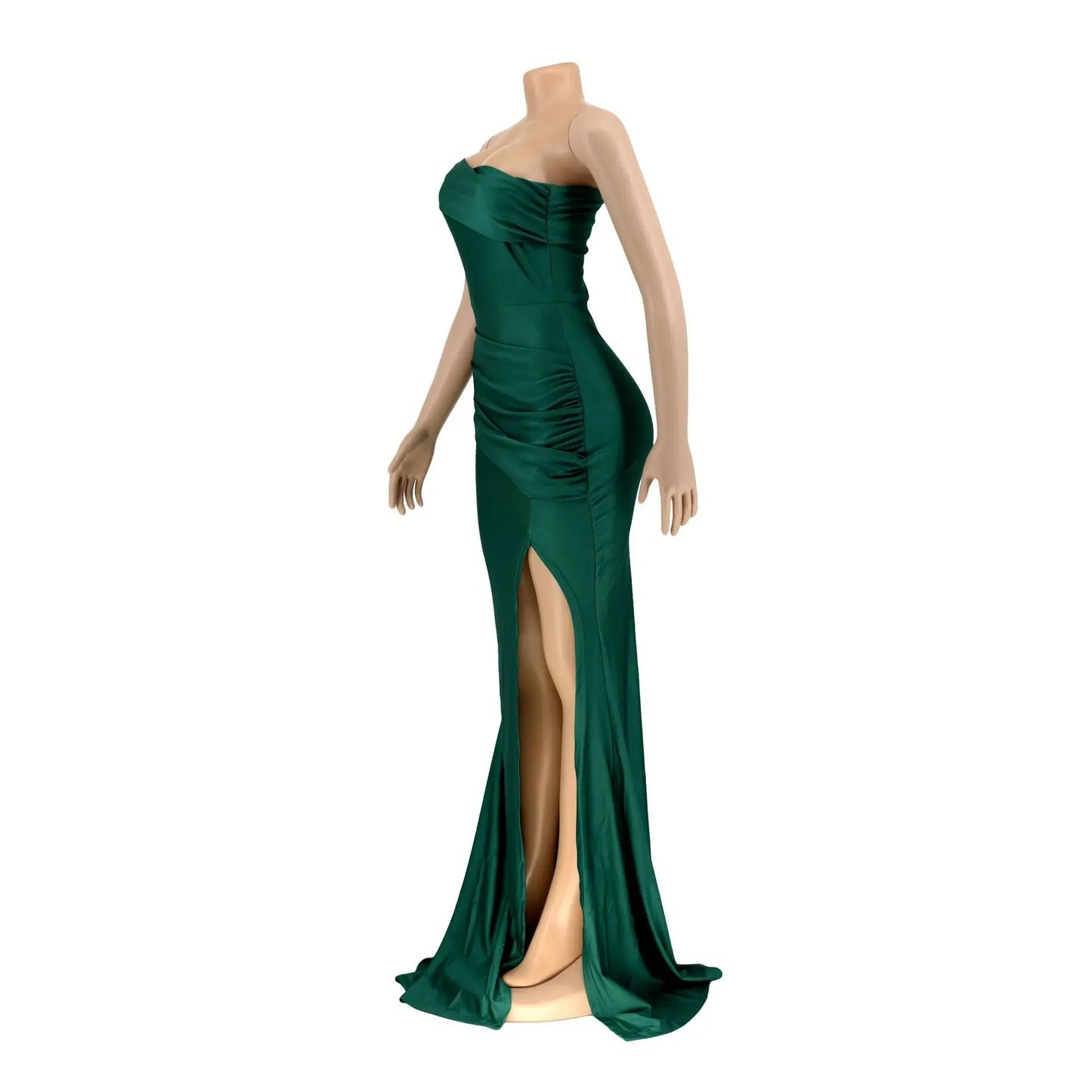 One Shoulder Dress Side Slit Dresses Women Elegant Luxury Designer Evening Party Dresses Pleated Split Long Dress Prom Vestidos