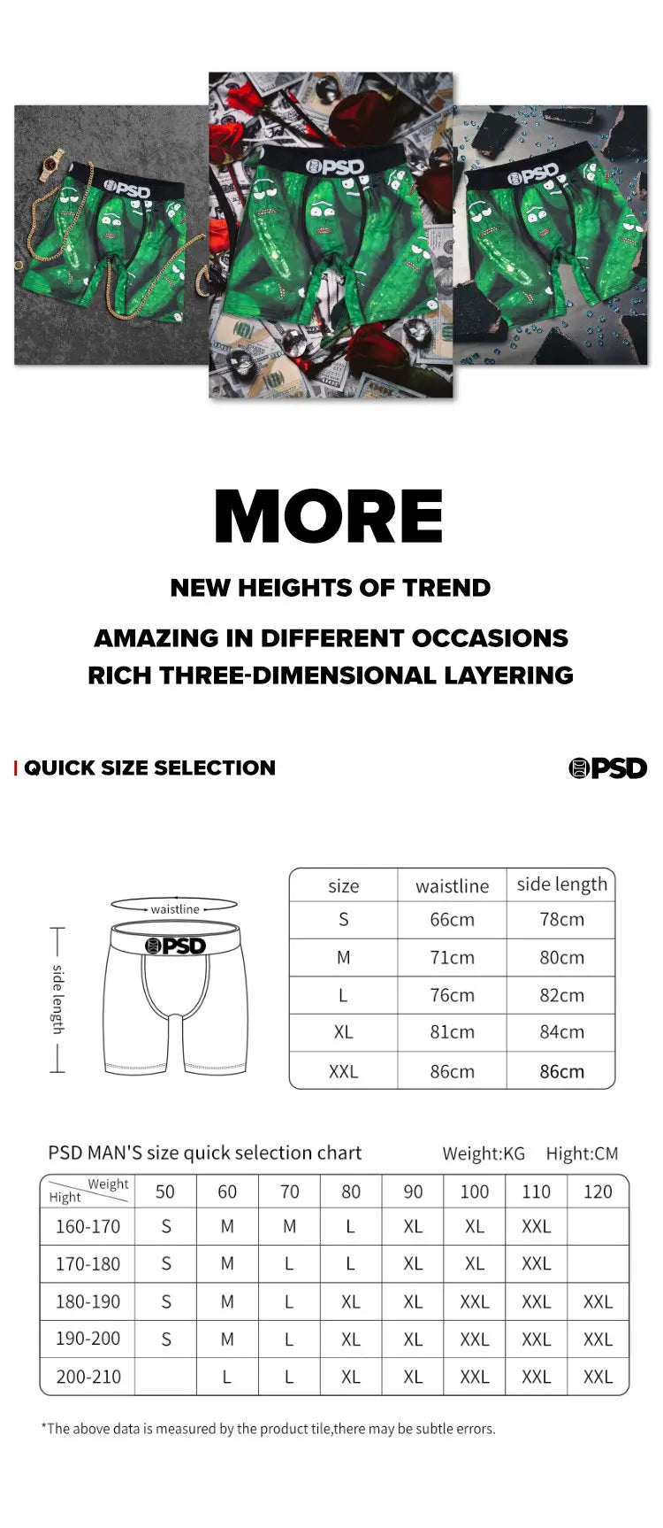OZPSD Men Sexy Boxers Men Boxershorts Men's Printed Long Boxer Briefs Mens Underpants Plus Size Breathable Man Underwear Panties