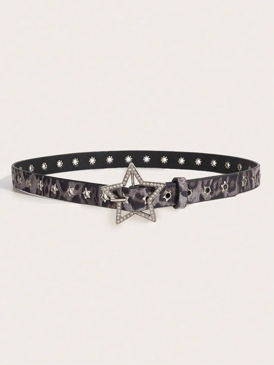 Women's Y2K Metal Star-Studded Belt