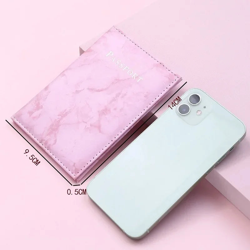 Women Cute Leather Passport Cover Air tickets For Cards Travel Passport Holder Wallet Case Travel Accessory Credit Card Holder