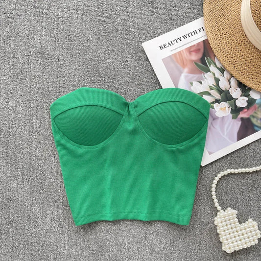 Strapless Tube Top with Built-In Bra