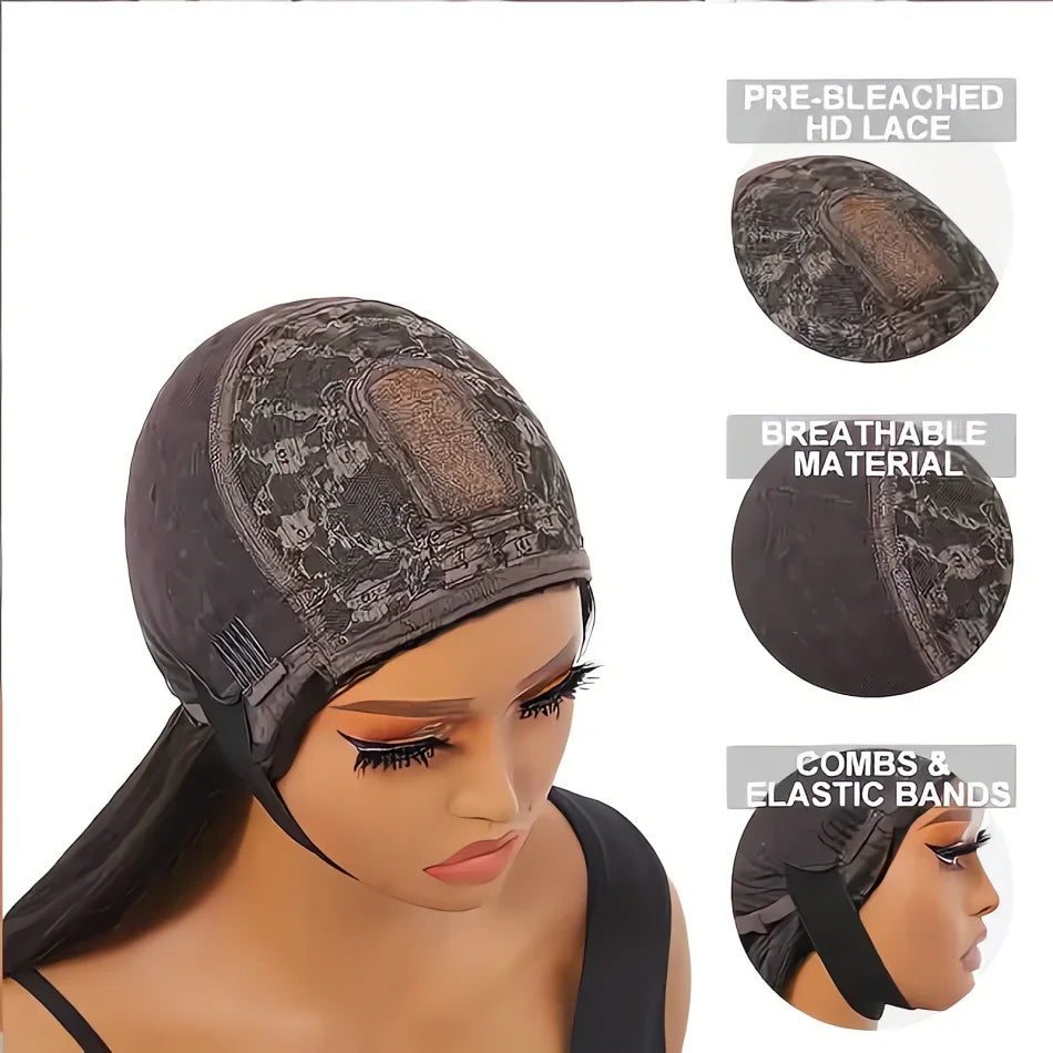 Straight Human Hair Wig With Bangs Fringe 3x1 HD Lace Frontal Wigs Bone Straight Glueless Front Wigs Human Hair Ready To Wear