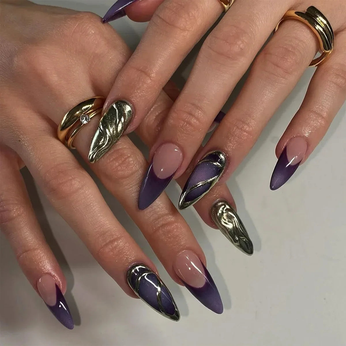 24pcs French Almond Press on Nails Leopard Print False Nails 3D Bow Wearable Stick-on Nails Fake Nail Uñas Накладные Ногти 네일팁