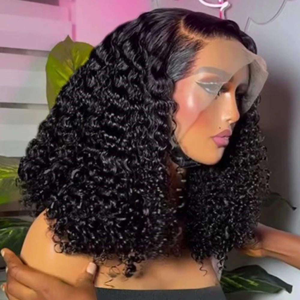 Wear Go 13x4 13x6 Water Wave Bob Lace Wig For Women Curly 7x5 Glueless Human Hair Wig Ready To Go Human Hair Wigs Pre Cut 250%