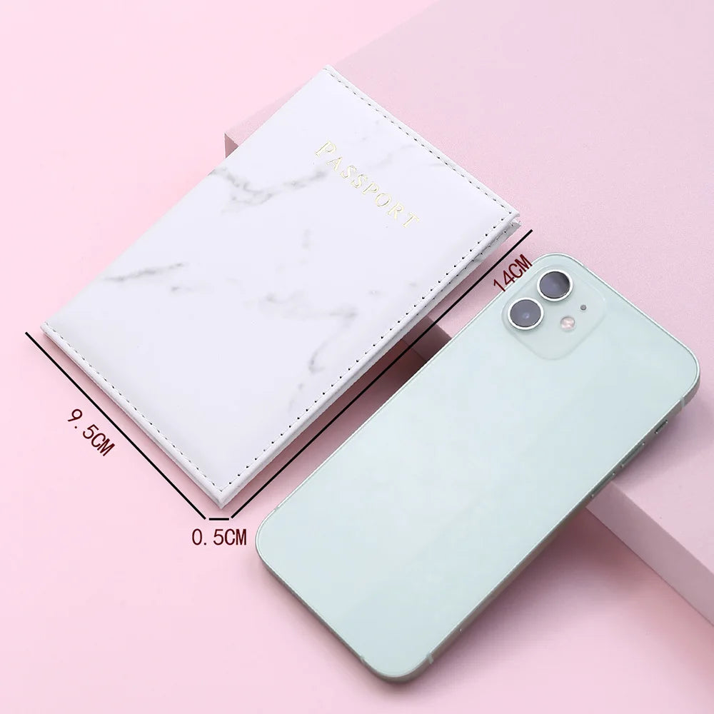 Women Cute Leather Passport Cover Air tickets For Cards Travel Passport Holder Wallet Case Travel Accessory Credit Card Holder