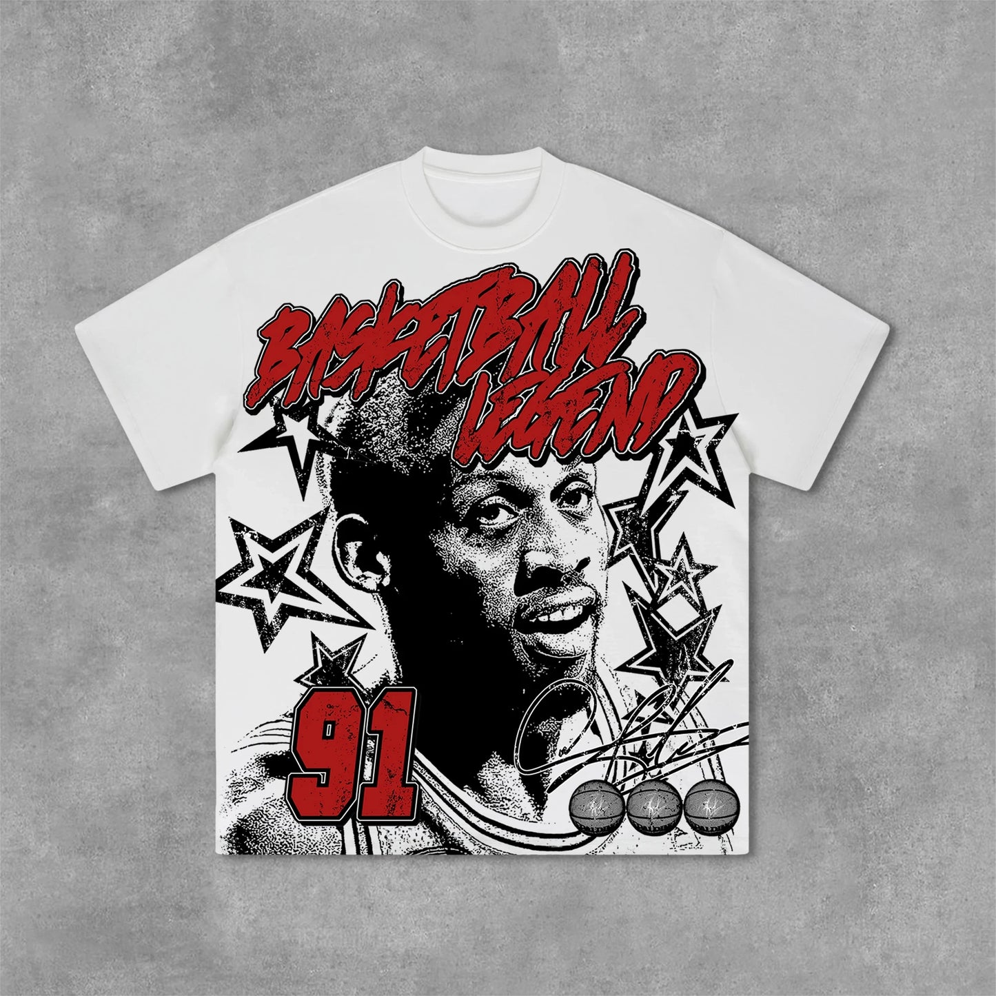 Legendary Basketball Star Trendy Highstreet Men Women T-Shirt Graphics Printed Clothing Casual Loose Tees Tops For Unisex