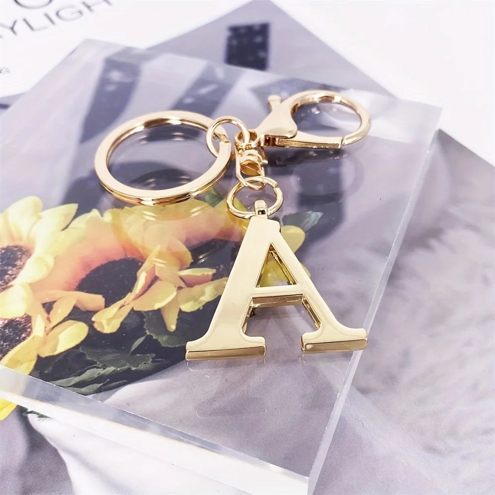 1pc English Letter Keychain Pendant Phone Pendant Key Ring Accessories Lovely Bag Charm for Girls Gift Car Pendant