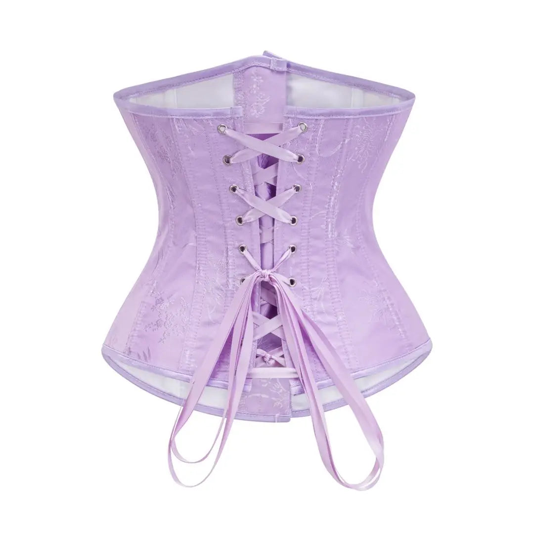 Sky Blue Jacquard Steampunk Underbust Corset Shapewear Women Tummy Control Waist Trainer Sexy Bustiers & Corsets Gothic Clothing