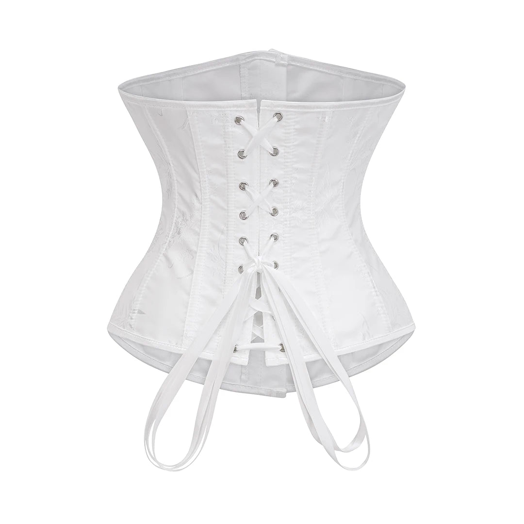 Sky Blue Jacquard Steampunk Underbust Corset Shapewear Women Tummy Control Waist Trainer Sexy Bustiers & Corsets Gothic Clothing