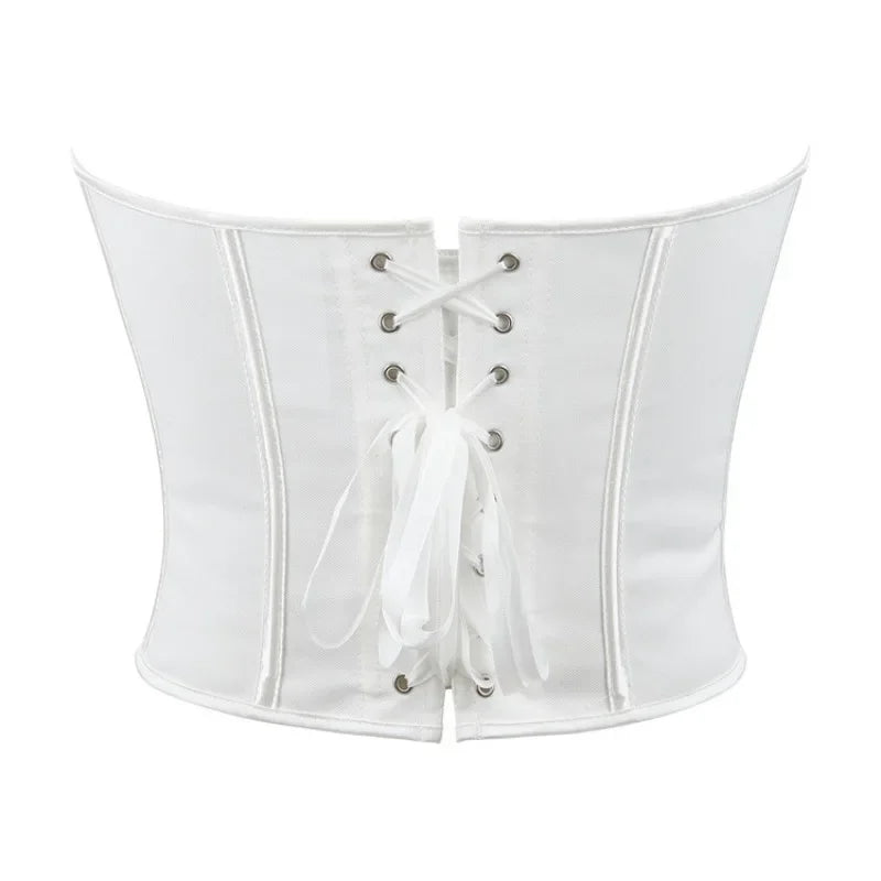 Fashion Strapless Off Shoulder Corset Tank Crop Tops Summer Backless Camisole Underwear Female Bustier Top