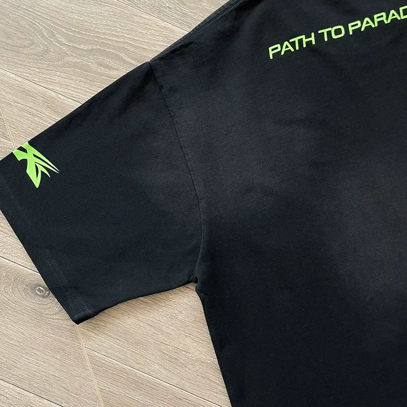 HS Path 2 Paradise Men's and women's casual short-sleeved T-shirts