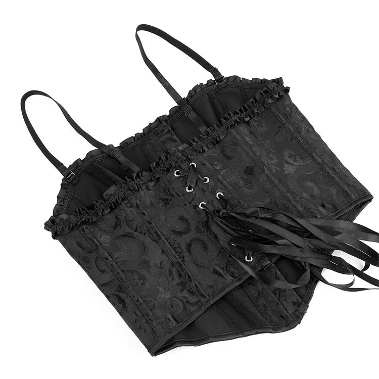 Women Corset Crop Top Overbust Sexy Lace Up Bustier Slimming Body Shaper Short Torso Corselet Vest Black White Red
