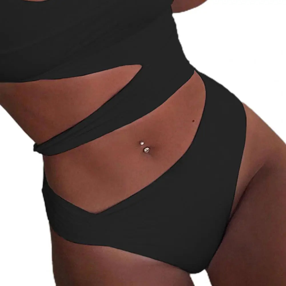 One Piece Women Swimsuit Sexy Stain Resistant Shoulder Strap Bikini Set Slim Fit Push Up Summer Beachwear For Holiday