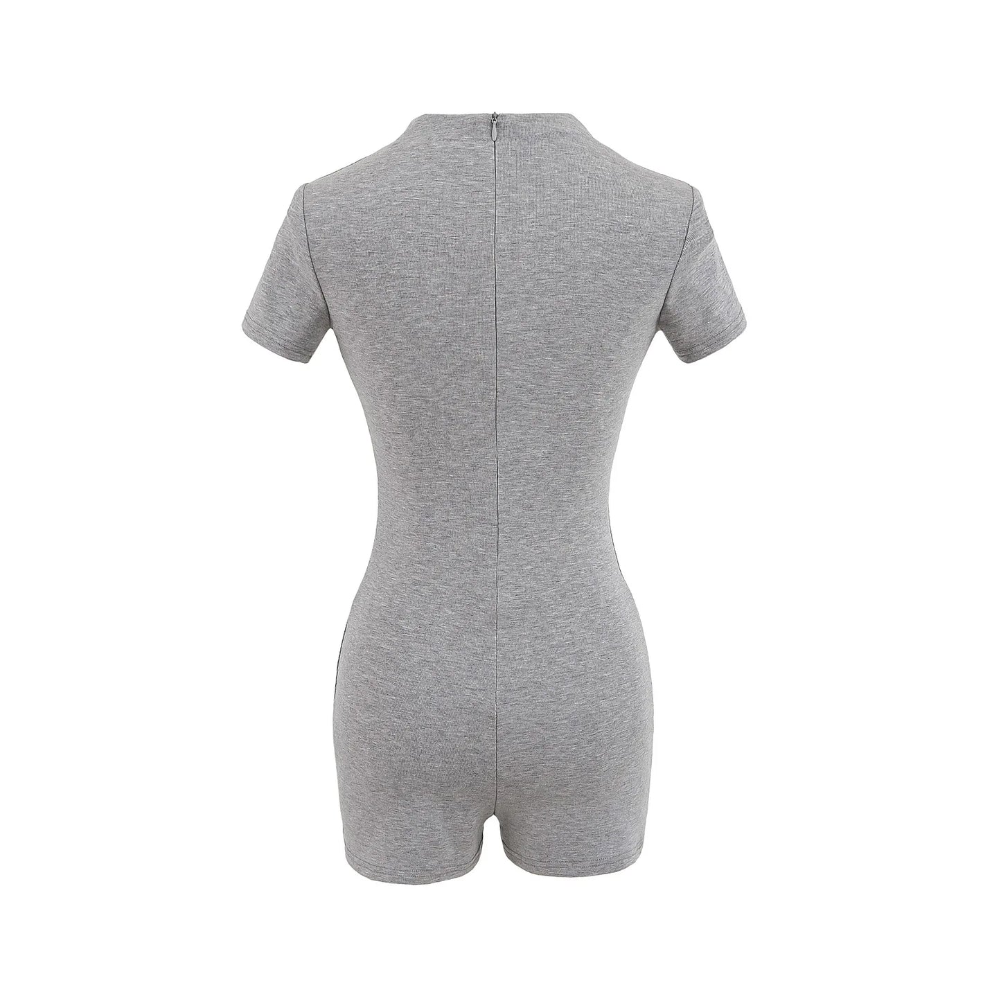 HLJ&GG Sexy Hollow Out Bandage Bodycon One Piece Rompers Women V Neck Short Sleeve Slim Jumpsuits Fashion Overalls Streetwear