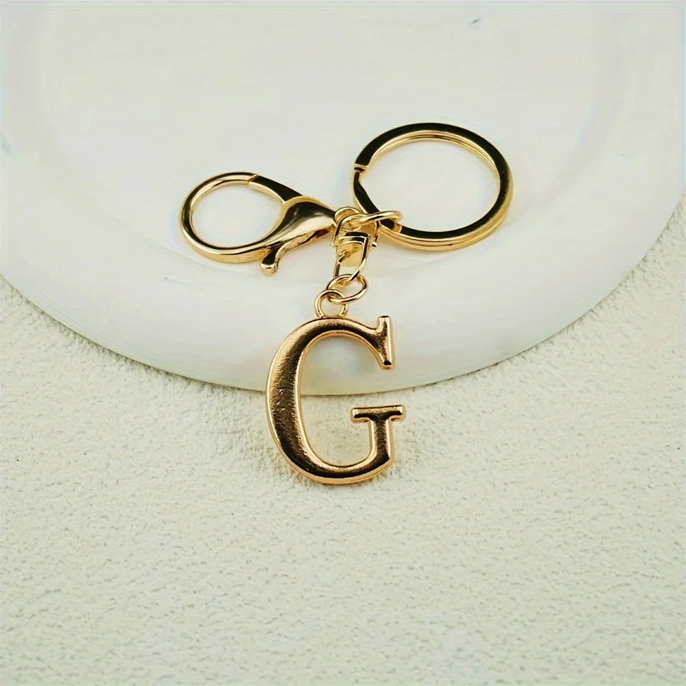 1pc English Letter Keychain Pendant Phone Pendant Key Ring Accessories Lovely Bag Charm for Girls Gift Car Pendant