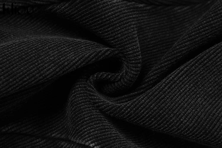 kliou Pure Cotton Jumpsuits ladies Halter Sexy Hollow Out Striped Folds Slim Fit Sexy Cleavage Overalls Stage Attirewear