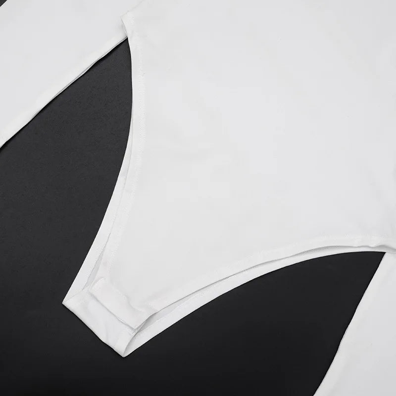 Nsauye Casual Pullover Women Long Sleeve Basic Solid White One Pieces Bodycon Bodysuit Tops Y2K Sexy Autumn 2025 Club Rompers