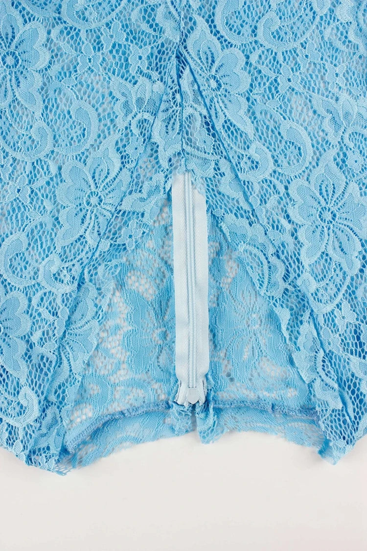 STYLISH LADY See Through Lace 2 Piece Set Women Long Sleeve Bodysuits and Skinny Pant Suits 2025 Summer Sexy Hollow Out Outfits