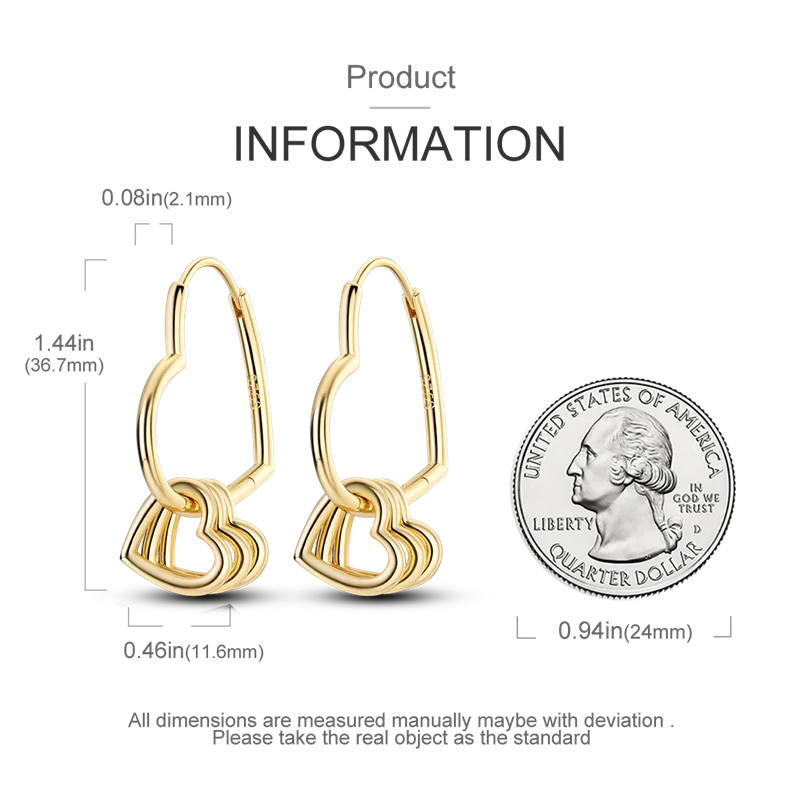 Fashion Gold ladies Hoop Earring 925 Sterling Silver Sparkling Zircon Round Ear Stud Earrings Fine Jewelry Lover Anniversary Gift