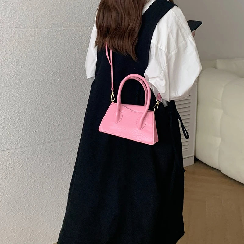 Fashion Pink Small Square Women Clutch Purse Handbags New Simple Ladies Messenger Bag Solid Color Female Shoulder Crossbody Bags