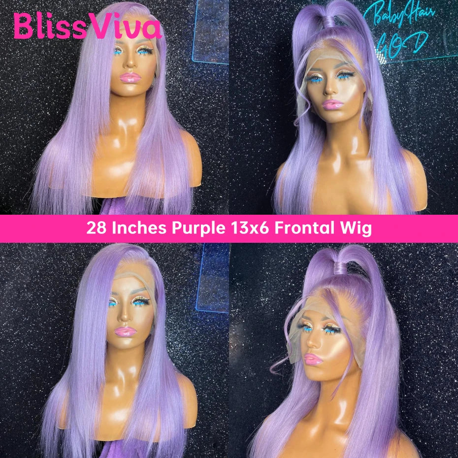 220 Density Purple Lace Fronts Wigs Human Hair 13x6 Blonde 613 Lace Front Wig Human Hair Straight Grey Colored Human Hair Wigs