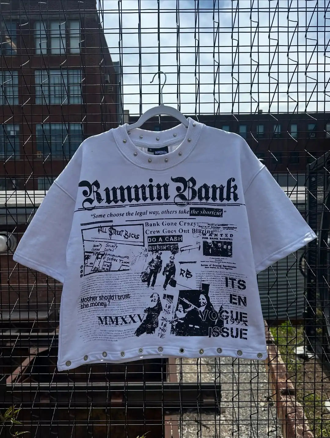 Y2K Harajuku hollowed-out pattern printed fashionable couple T-shirts retro Gothic loose shirts hip-hop trend punk short sleeves