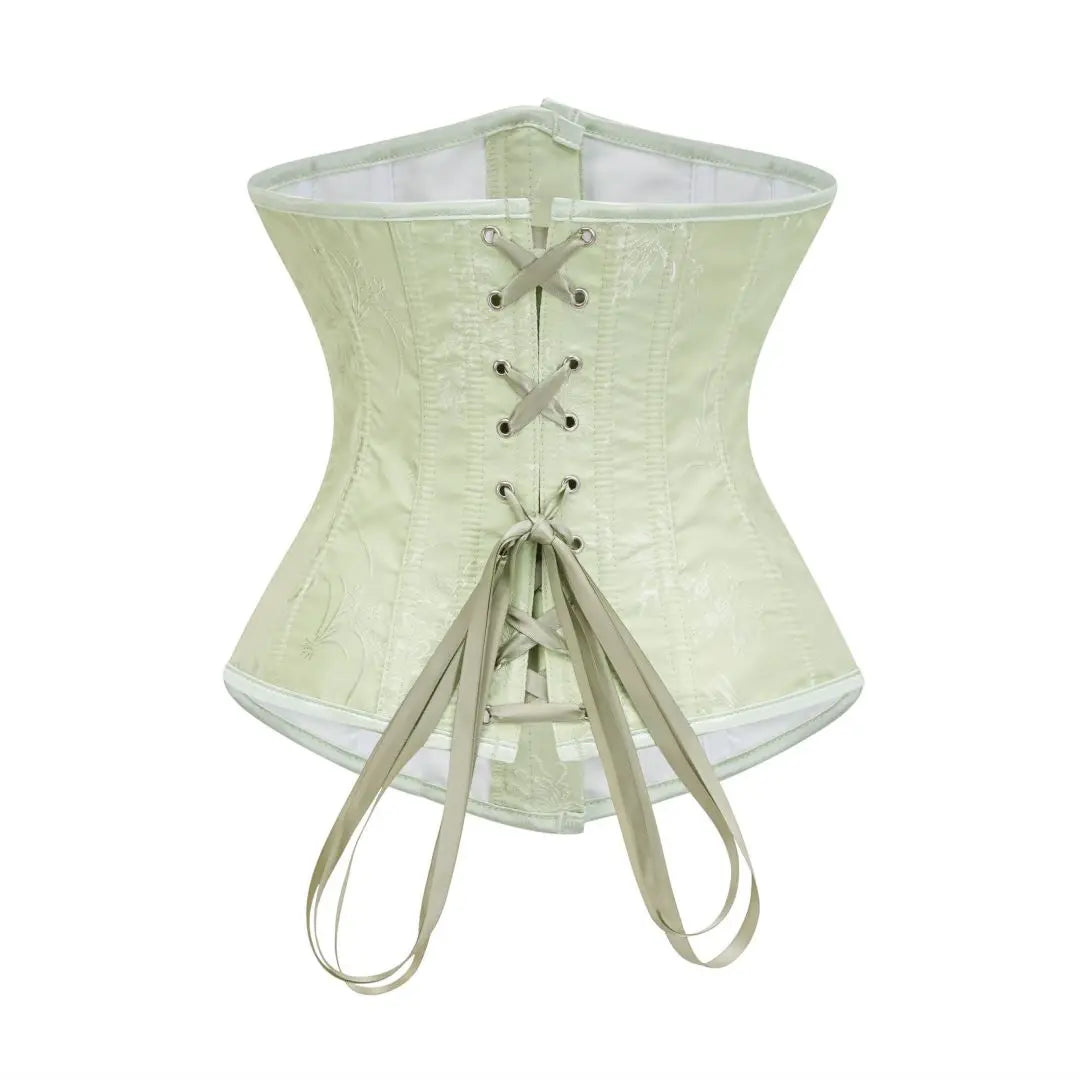 Sky Blue Jacquard Steampunk Underbust Corset Shapewear Women Tummy Control Waist Trainer Sexy Bustiers & Corsets Gothic Clothing