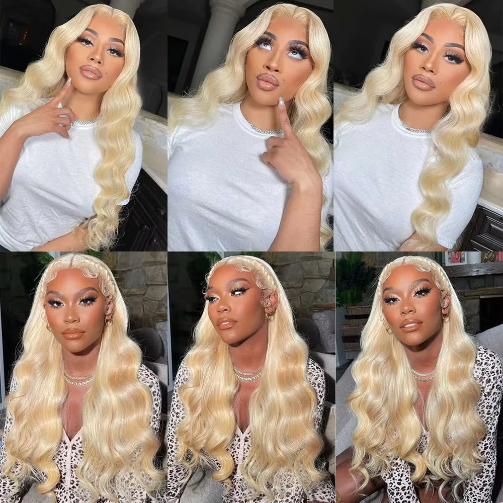 36 40 Inch 613 Honey Blonde Body Wave 250 Density 13x6 HD Lace Front Human Hair Wigs 13x4 HD Lace Frontal Wig for black women