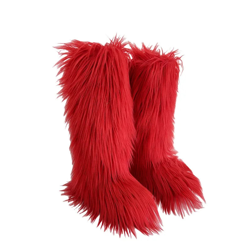 HLJ&GG Trend Y2K Two Piece Sets Women Fur Feather Halter Waistcoat Fashion Backless Lace Up Legs Cover Streetwear Clothing 2025