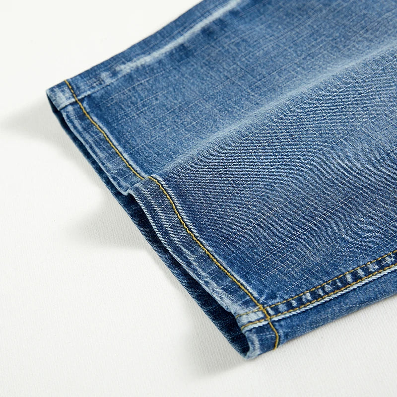2024 Summer New Men's Denim Shorts Classic Black Blue Thin Section Fashion Slim Business Casual Jeans Shorts Male Brand