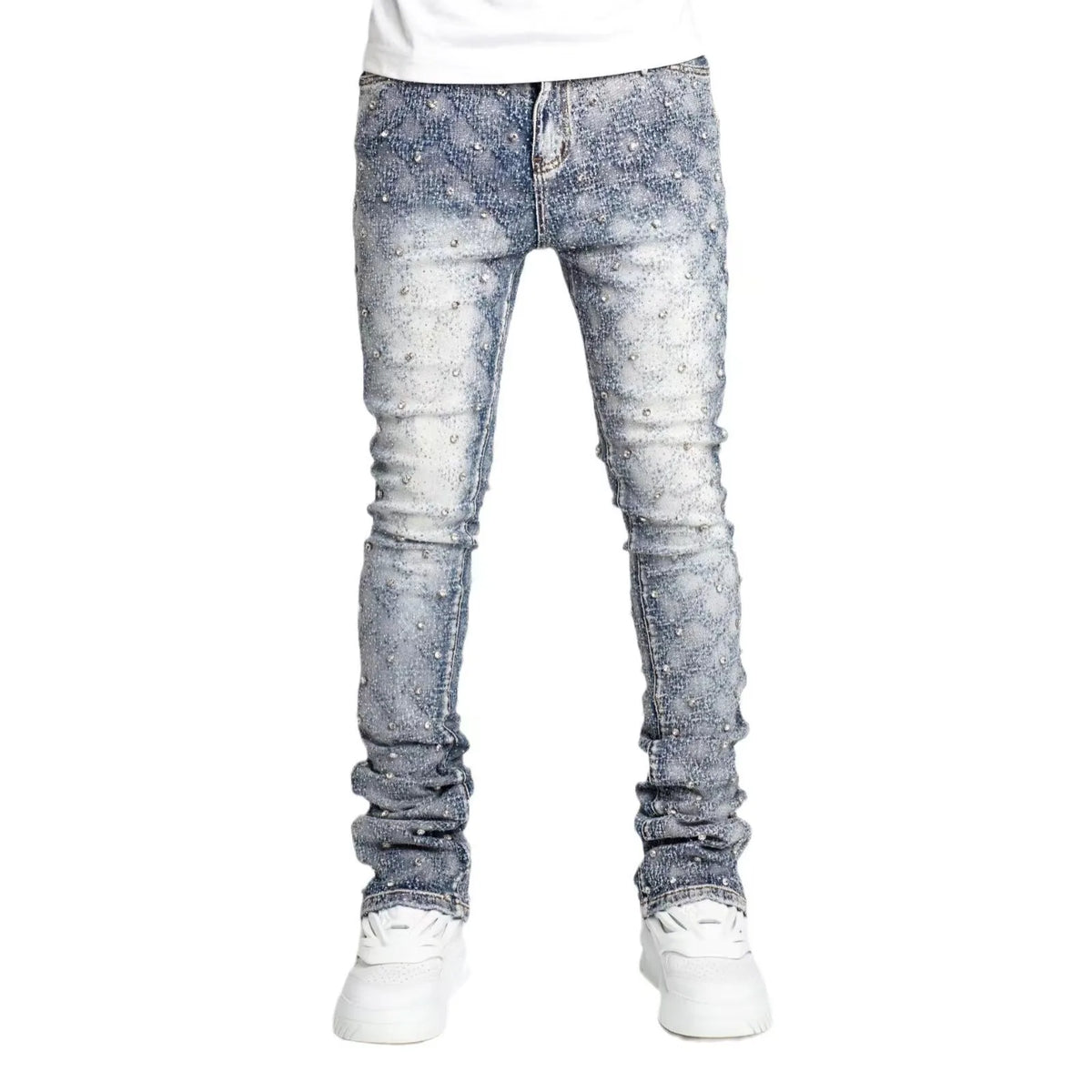Men's Rhinestone Skinny Jeans