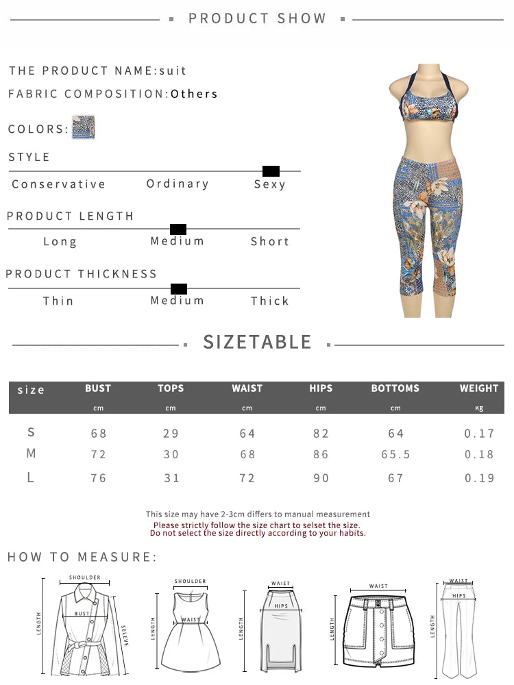 Weird Puss Colorful Print Women 2 Piece Set Tracksuit Summer Backless Camisole+Shorts Matching Street Stretch Activity Outfits