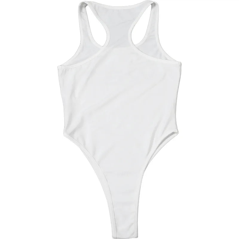 HLJ&GG Sexy Hot Girl Letter Print Bodysuits Two Piece Sets Women Round Neck Sleeveless Top And Shorts Outfits Fashion Streetwear