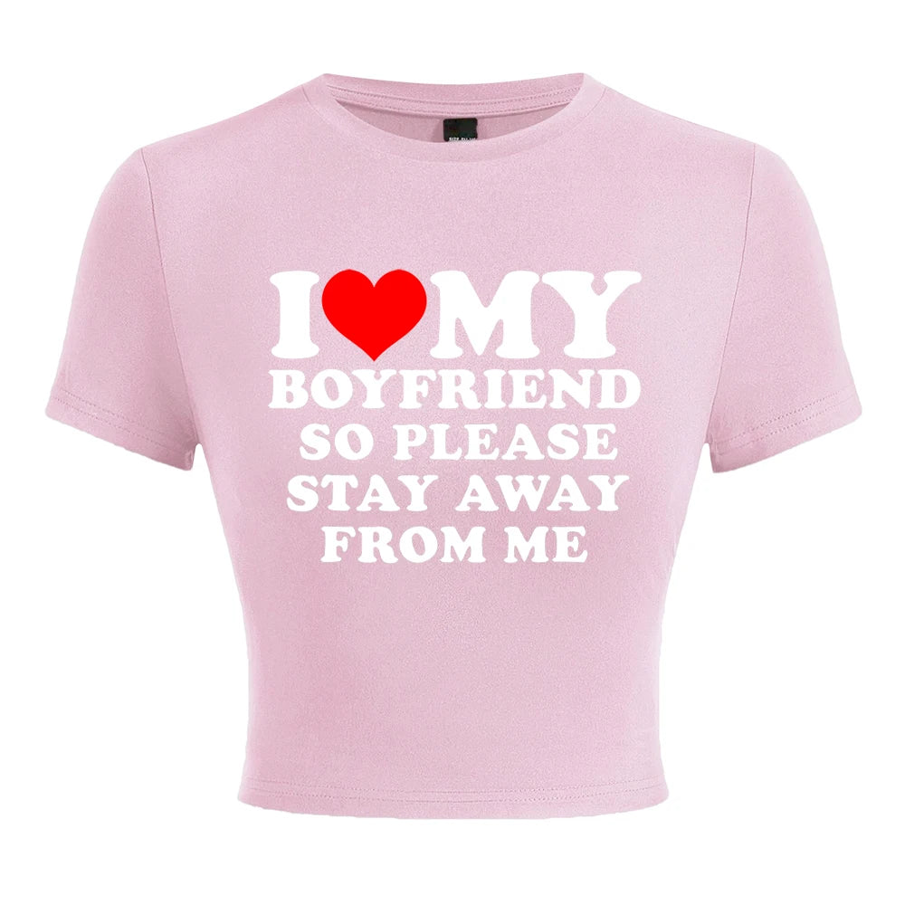 I Love My Boyfriend Graphic T-Shirt