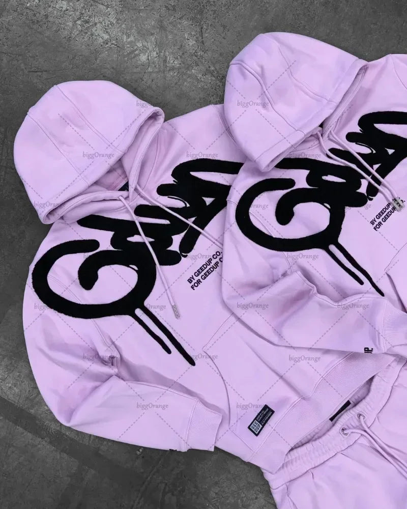 Y2K street style Fashion Letter Printing Cotton Hoodies Harajuku Hip Hop Punk Men Oversized Hoodies Sweatshirts Casual Jacket
