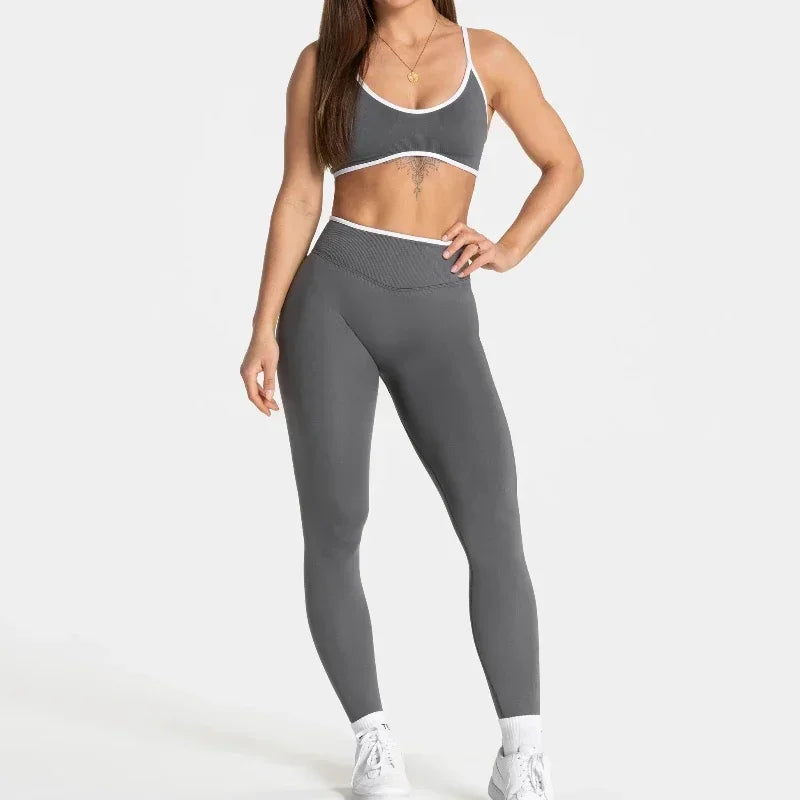 Summer Women's Solid Color Sports Suspender Bra Sexy Backless Knit with Chest Cushion Suspender Yoga Fitness Top