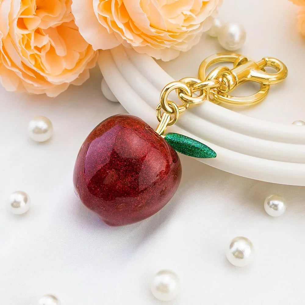 Apple Bag Charm Apple Keychain Gifts For Women Cute Purse Accessories Best Christmas Birthday Valentine Gifts