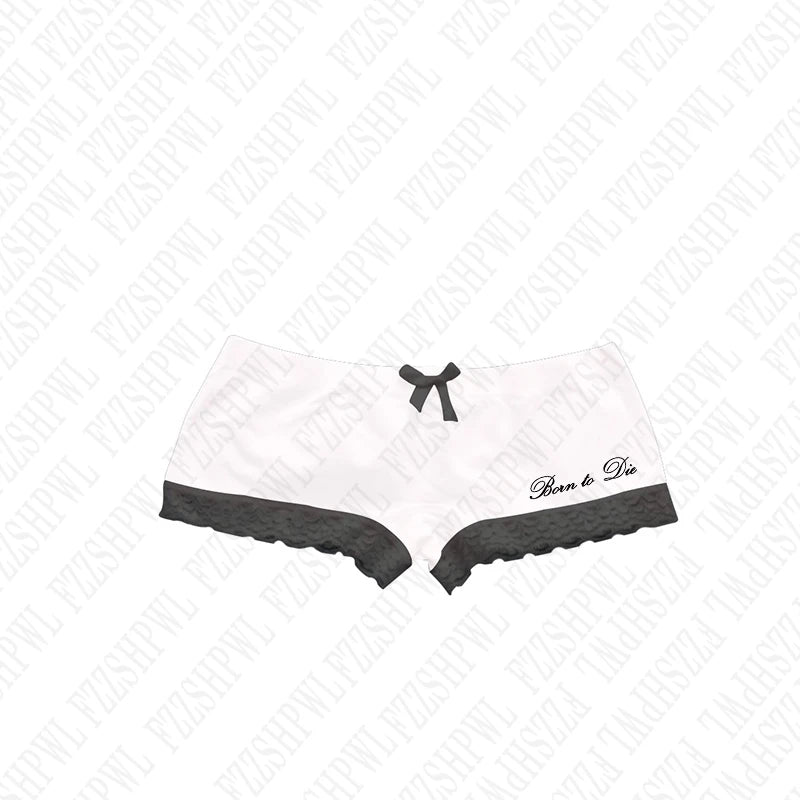 Women's shorts Y2K streetwear hip-hop punk emo girls vintage cute bow Harajuku lace chic aesthetic summer Gothic women tank tops