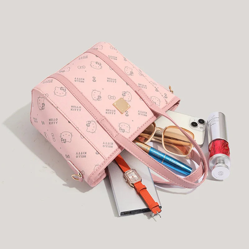 Sanrio Hello Kitty Handbags Women Fashion Satchel Portable Tote Purses and Handbags Crossbody Bags for Women Designer Bag