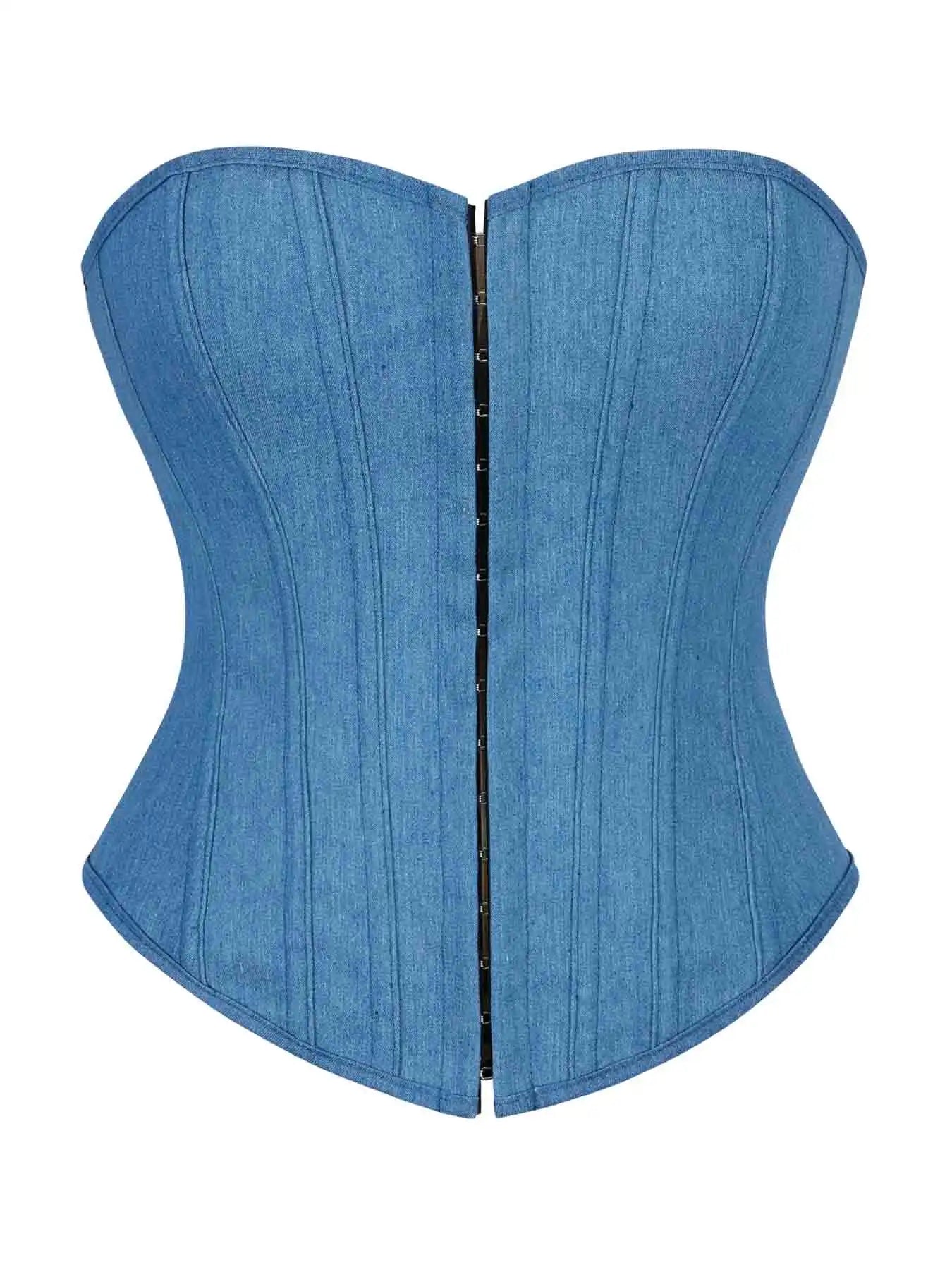 New European and American Personality Corset Tight Corns Strap Vest Spice Girl Tube Top Sexy Cowboy Palace Body Shaping Top