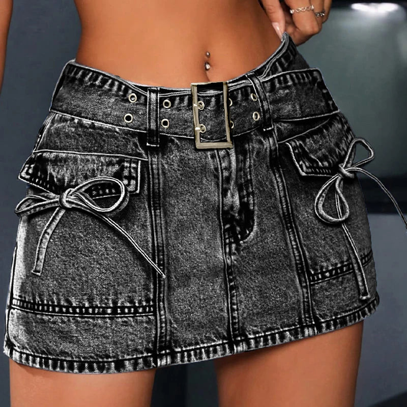 Jean Shorts High waisted Y2K Design Summer essential Street style ladies Fashion Self-cultivation Jeans