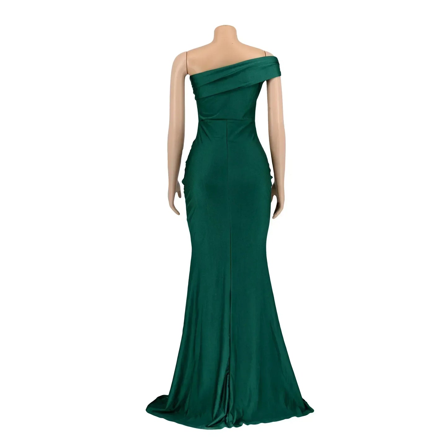 One Shoulder Dress Side Slit Dresses Women Elegant Luxury Designer Evening Party Dresses Pleated Split Long Dress Prom Vestidos